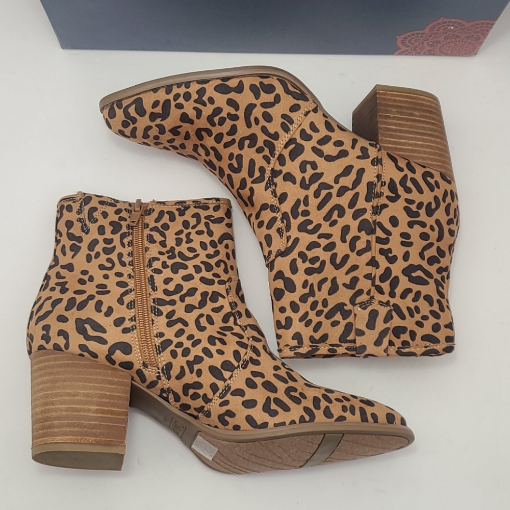 Carlos Santana animal print bootie